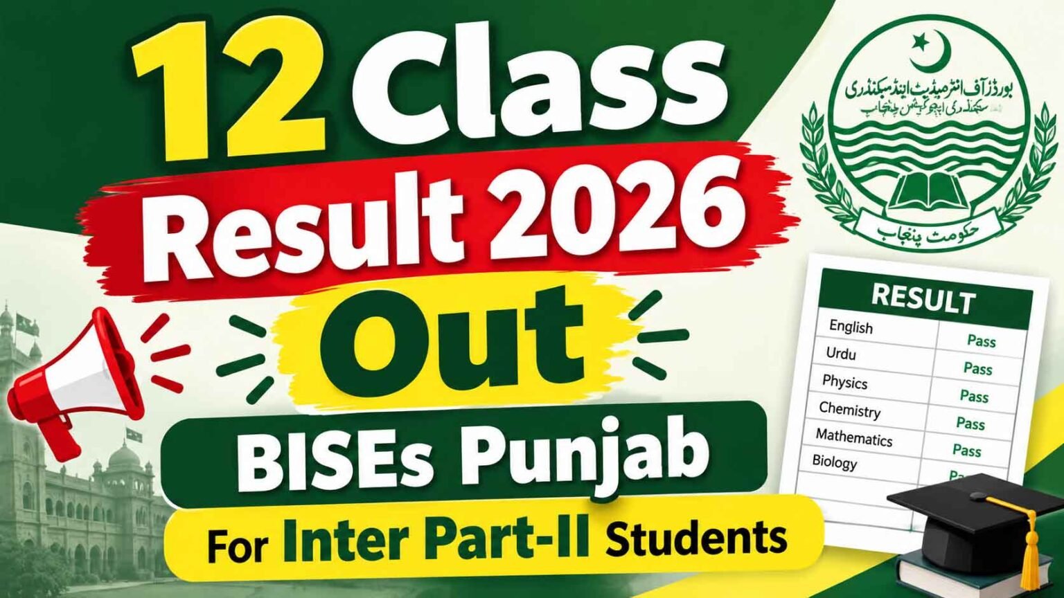 Classroom Rool 12 Class Result 2026 Out BISEs Punjab For Inter Part-II Students