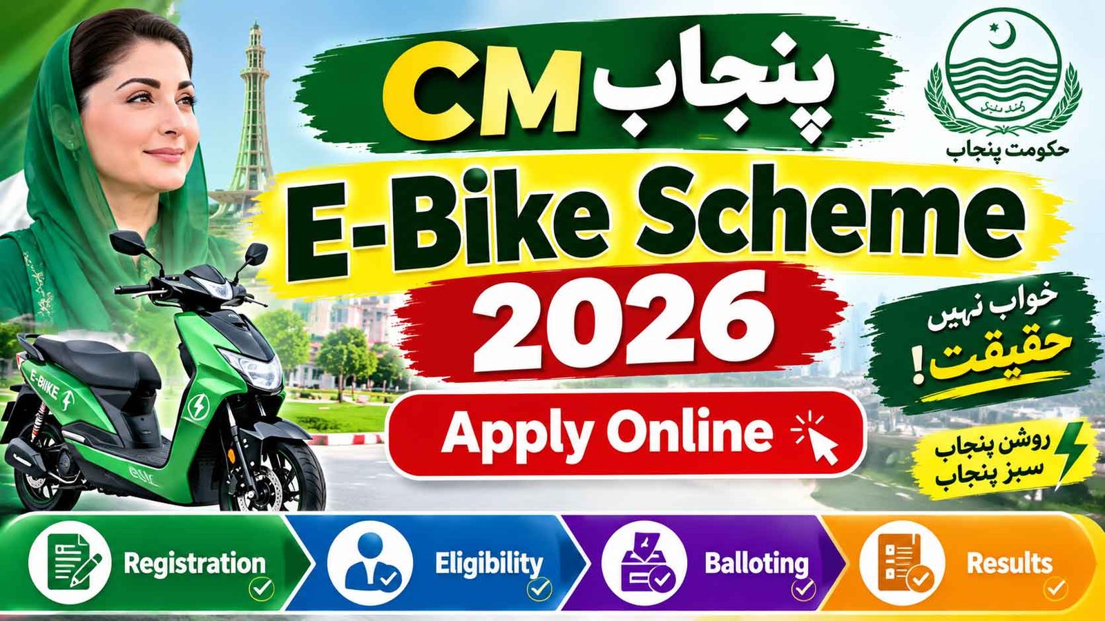 CM Punjab E-Bike Scheme 2026 Apply Online, Registration, Eligibility, Balloting & Results