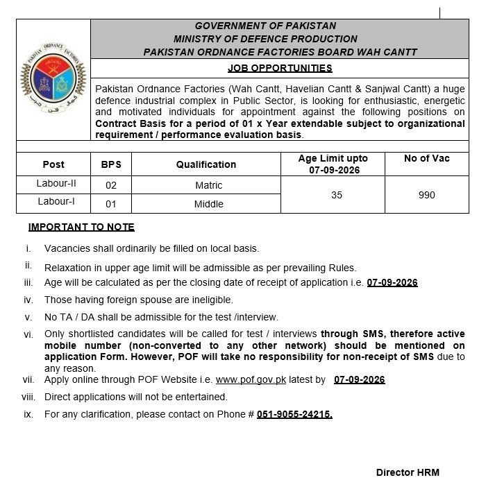 POF Jobs advertisement 