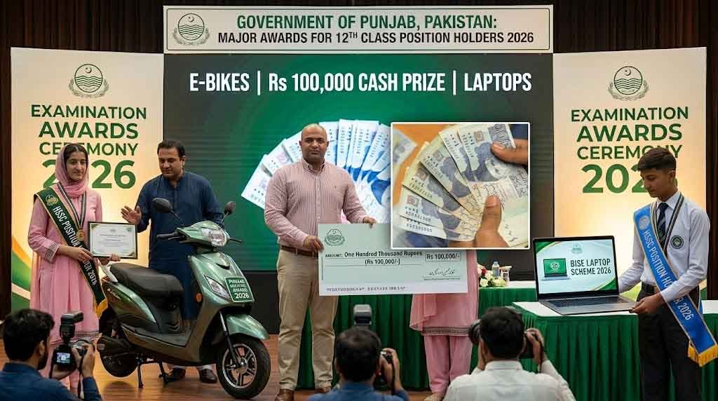 Punjab Govt Announces E-Bikes, Laptops & Rs 100,000 Cash Prizes For 12th Class Position Holders 2026